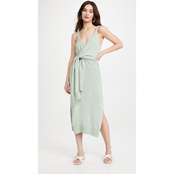 Jonathan Simkhai Ezra Midi Dress Lichen Size M NWT - Picture 1 of 9